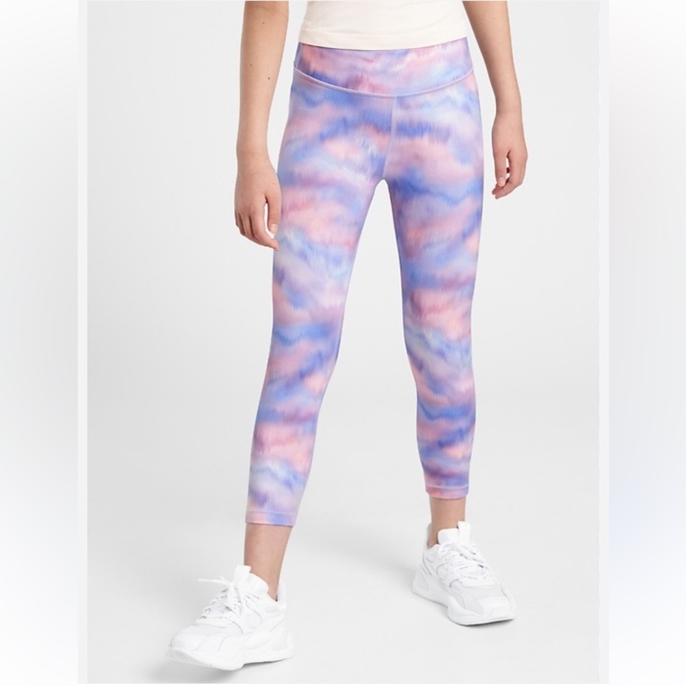Athleta Girl Printed Chit Chat Capri Legging size XL/14